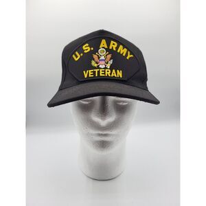 U.S. Army Veteran Eagle Crest Hat‎ Snapback Cap Made in USA